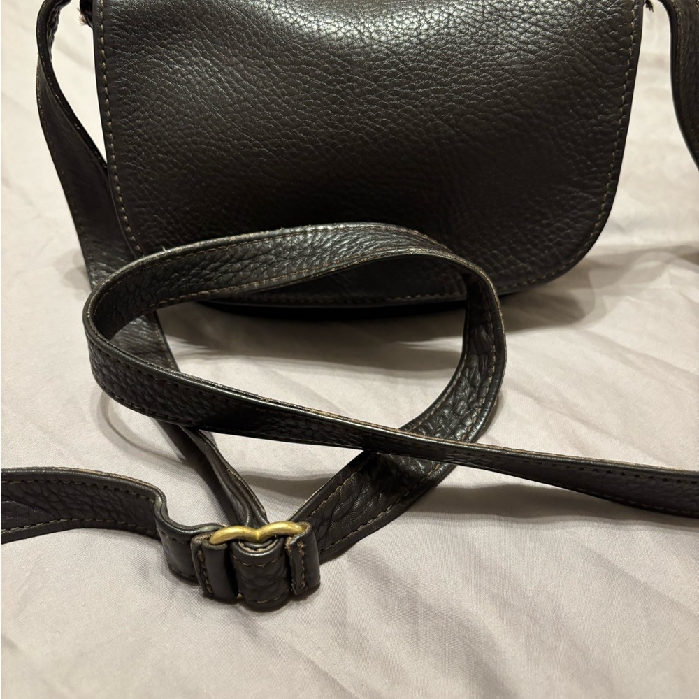 Vintage Coach Brown Pebbled Leather Flap Crossbody Bag USA Made Sonoma 4919 - Picture 3 of 13